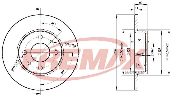 Brake Disc FREMAX BD-3465