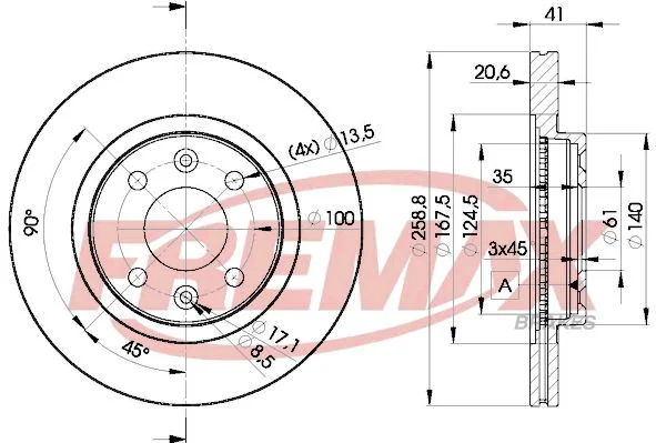Stabdžių diskas FREMAX BD-3550