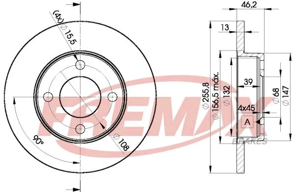 Stabdžių diskas FREMAX BD-3632
