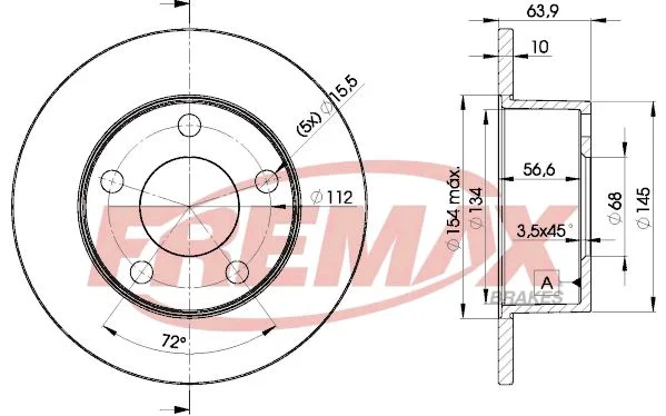 Stabdžių diskas FREMAX BD-4060