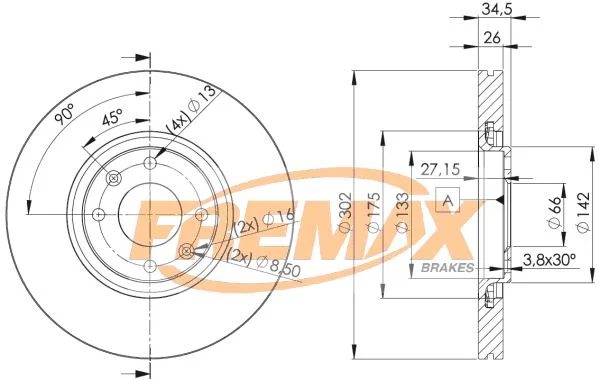 Stabdžių diskas FREMAX BD-4698