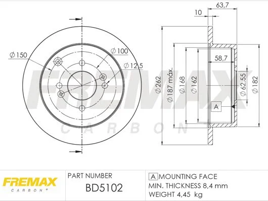 Stabdžių diskas FREMAX BD-5102