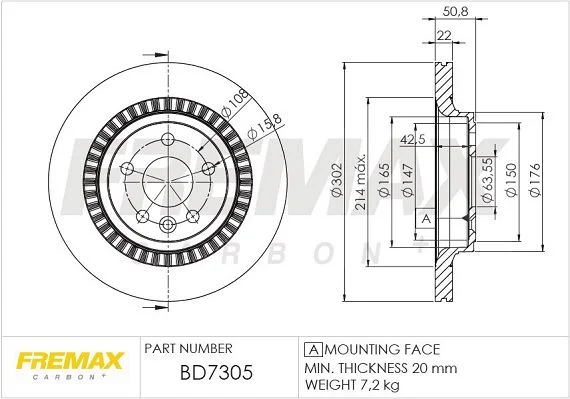 Stabdžių diskas FREMAX BD-7305