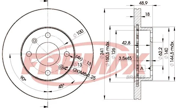 Stabdžių diskas FREMAX BD-7500