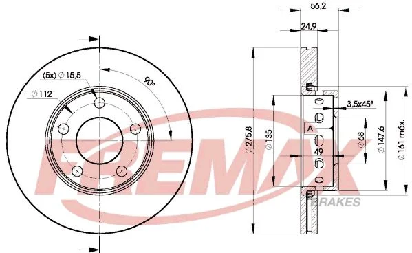 Stabdžių diskas FREMAX BD-8013