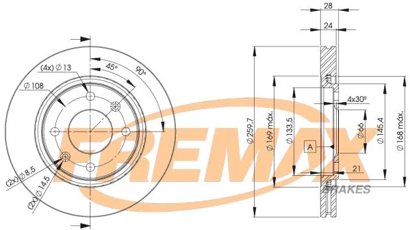 Stabdžių diskas FREMAX BD-9406