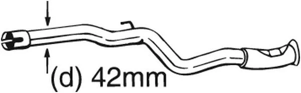 Repair Pipe, catalytic converter BOSAL 889-159