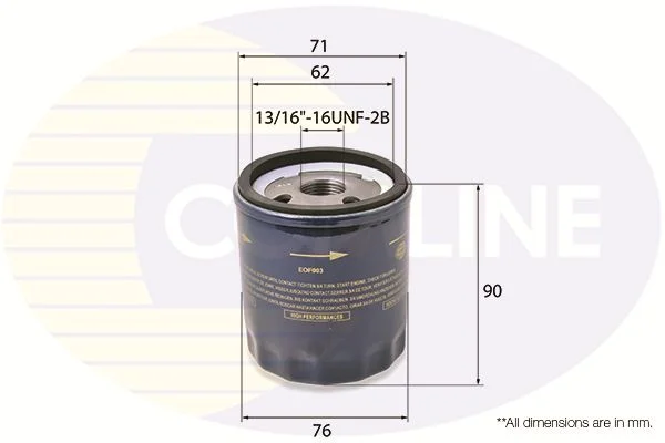Oil Filter COMLINE EOF003