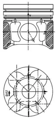 Pistão KOLBENSCHMIDT 40179600
