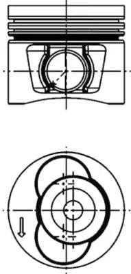 Pistão KOLBENSCHMIDT 40715610