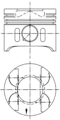Pistão KOLBENSCHMIDT 41014600
