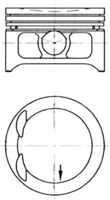 Pistão KOLBENSCHMIDT 97363610