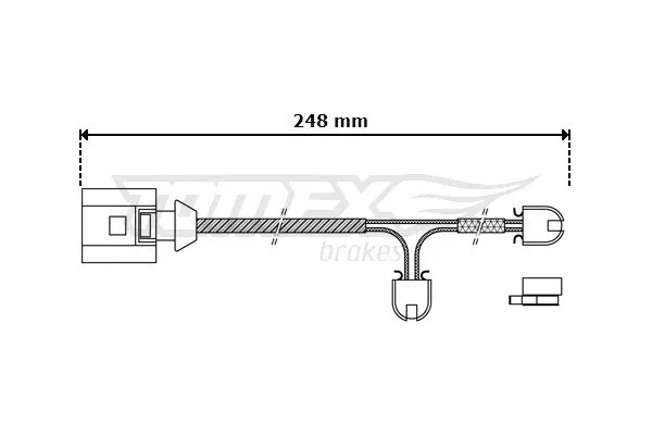 Contato de aviso, desgaste das pastilhas de travão TOMEX Brakes TX 30-52