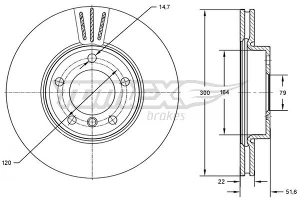 Brake Disc TOMEX Brakes TX 72-85
