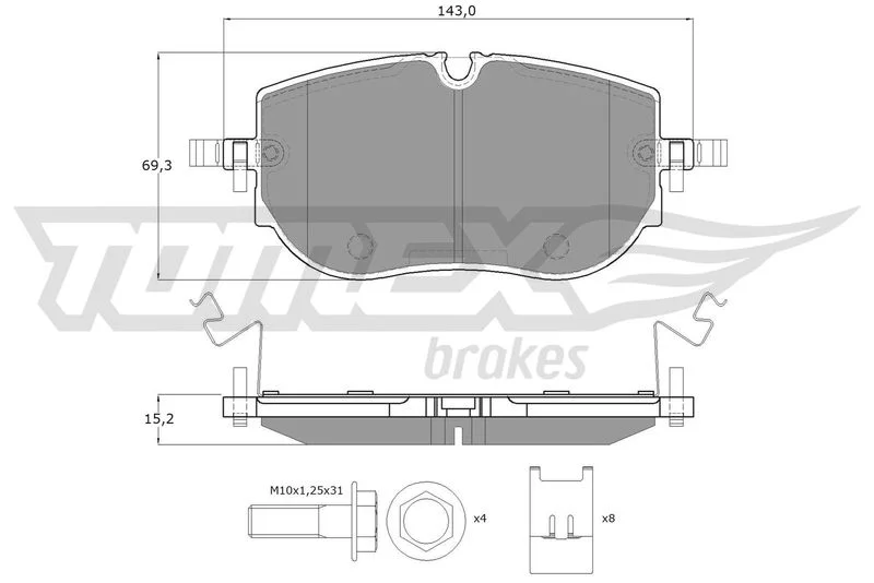 Brake Pad Set, disc brake TOMEX TX 60-65