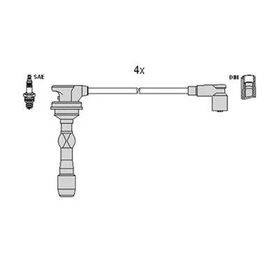 Conjunto de cabos de ignição HITACHI 134118