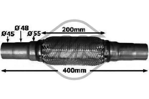 Tubo Flexível, sistema de escape Metalcaucho 02047