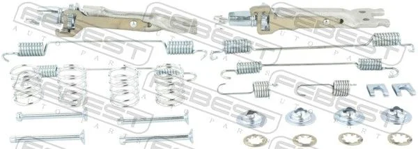Kit de acessórios, sapatas do travão de estacionamento FEBEST 0204-G15RAR-KIT