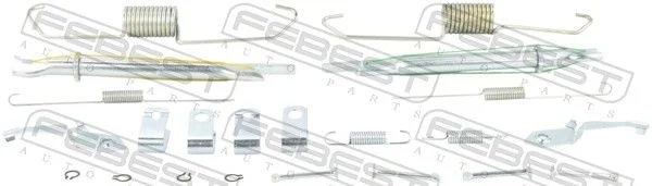 Kit de acessórios, sapatas do travão de estacionamento FEBEST 0404-KB4-KIT