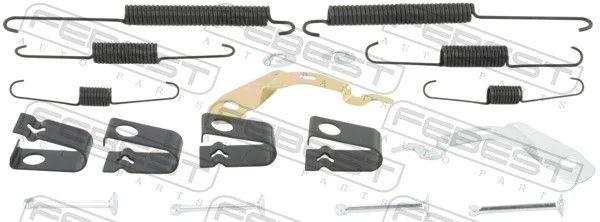 Accessory Kit, parking brake shoes FEBEST 0704-JB627R-KIT