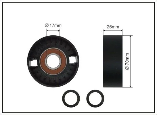Tensioner Pulley, V-ribbed belt CAFFARO 01-85 SC