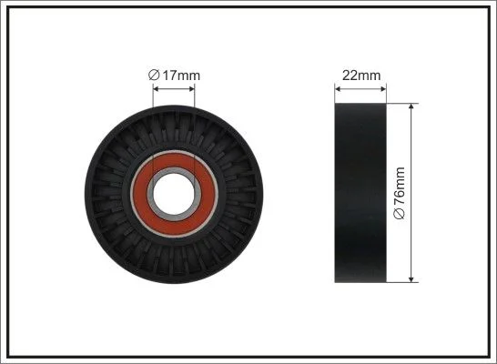 Tensioner Pulley, V-ribbed belt CAFFARO 02-98