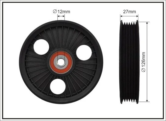 Deflection/Guide Pulley, V-ribbed belt CAFFARO 105-00