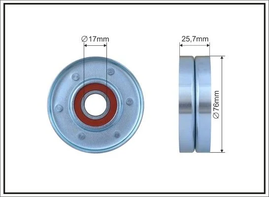 Deflection/Guide Pulley, V-ribbed belt CAFFARO 162-00