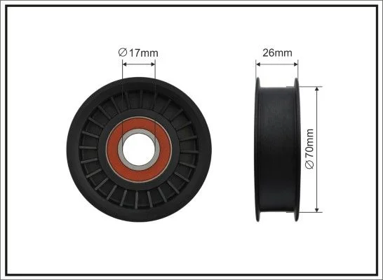Deflection/Guide Pulley, V-ribbed belt CAFFARO 206-99