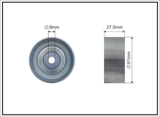 Deflection Pulley/Guide Pulley, timing belt CAFFARO 230-22