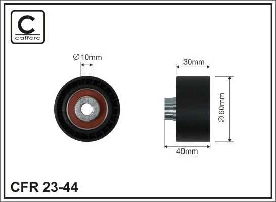 Polia de Desvio/Guia, correia distribuição CAFFARO 23-44