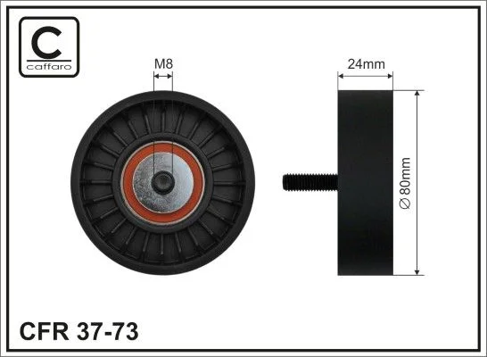 Deflection/Guide Pulley, V-ribbed belt CAFFARO 37-73
