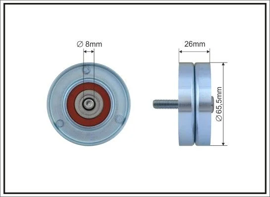 Deflection/Guide Pulley, V-ribbed belt CAFFARO 394-58