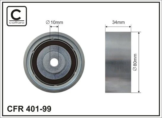 Polia de Desvio/Guia, correia distribuição CAFFARO 401-99
