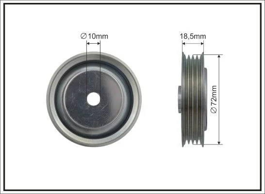 Deflection/Guide Pulley, V-ribbed belt CAFFARO 432-143