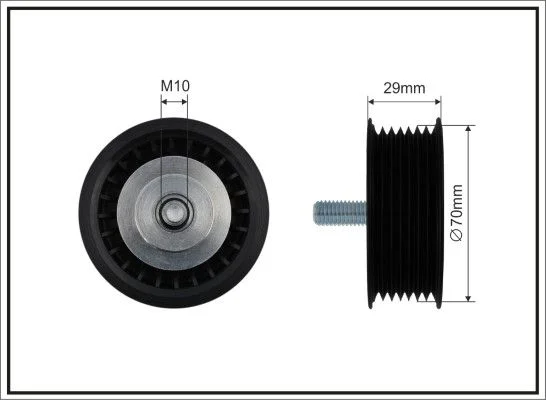 Deflection/Guide Pulley, V-ribbed belt CAFFARO 464-99