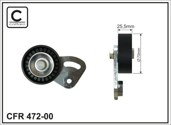 Belt Tensioner, V-ribbed belt CAFFARO 472-00