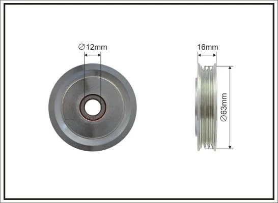Deflection/Guide Pulley, V-ribbed belt CAFFARO 500093
