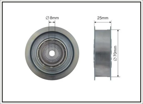 Deflection/Guide Pulley, V-ribbed belt CAFFARO 500094