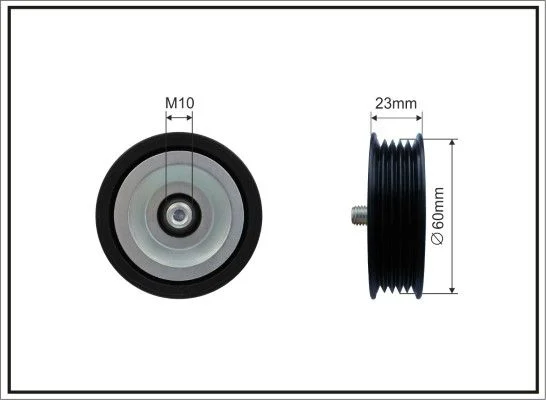 Deflection/Guide Pulley, V-ribbed belt CAFFARO 500095