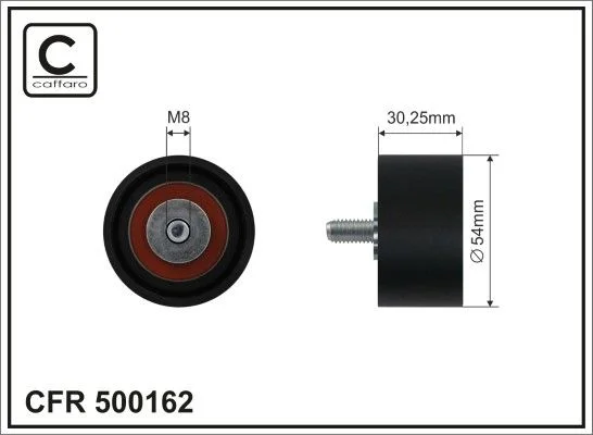 Deflection/Guide Pulley, V-ribbed belt CAFFARO 500162