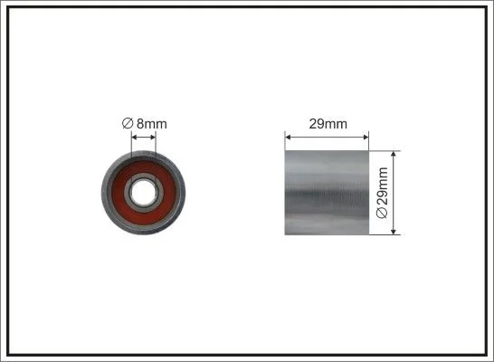 Deflection/Guide Pulley, V-ribbed belt CAFFARO 500195