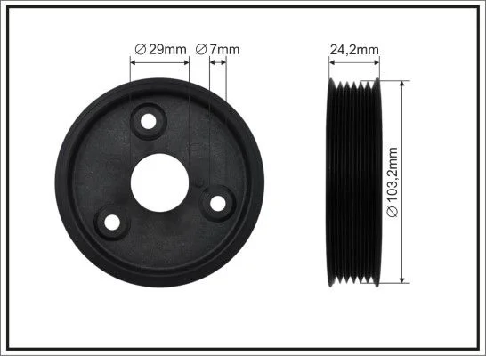 Belt Pulley, power steering pump CAFFARO 500322