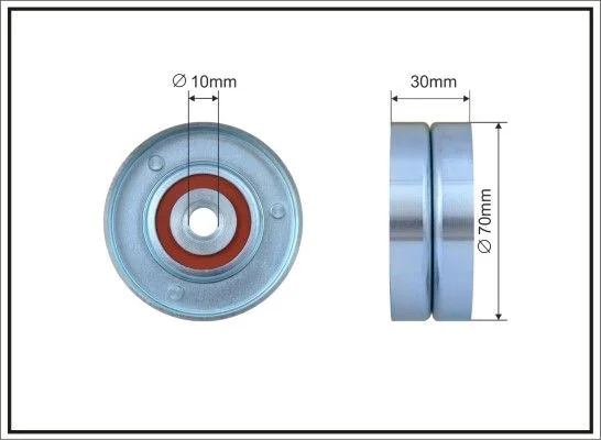 Deflection/Guide Pulley, V-ribbed belt CAFFARO 500325