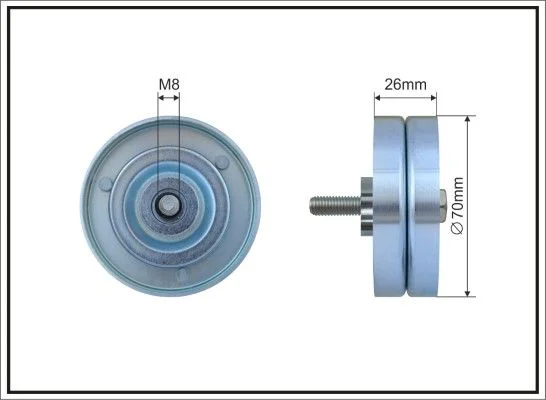 Deflection/Guide Pulley, V-ribbed belt CAFFARO 500347