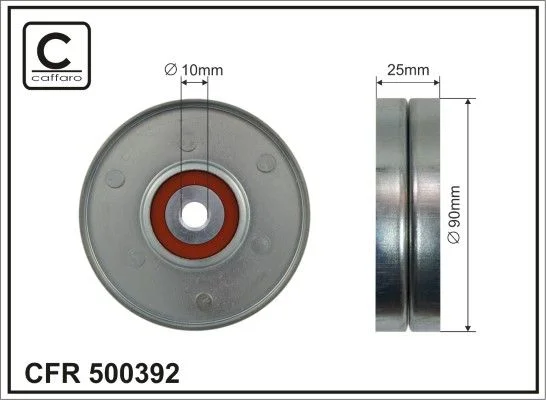 Deflection/Guide Pulley, V-ribbed belt CAFFARO 500392