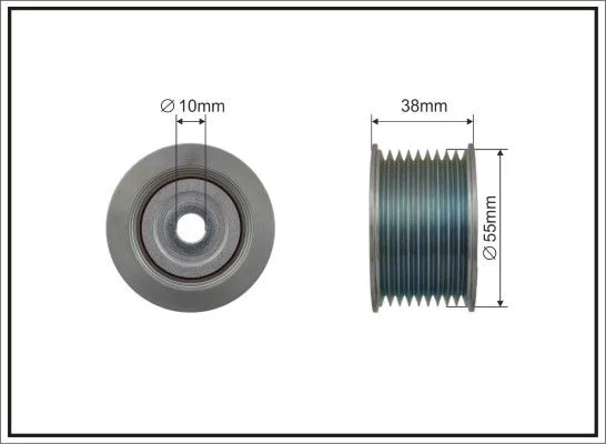 Deflection/Guide Pulley, V-ribbed belt CAFFARO 500428