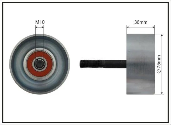 Deflection/Guide Pulley, V-ribbed belt CAFFARO 500464