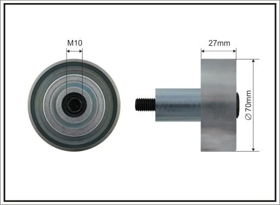 Deflection/Guide Pulley, V-ribbed belt CAFFARO 500479