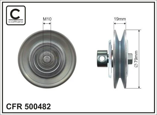 Deflection/Guide Pulley, V-ribbed belt CAFFARO 500482